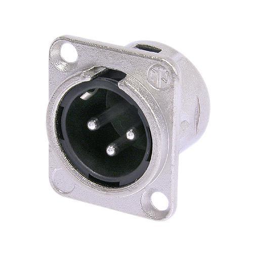 XLR-Einbaubuchse male 3p. Neutrik