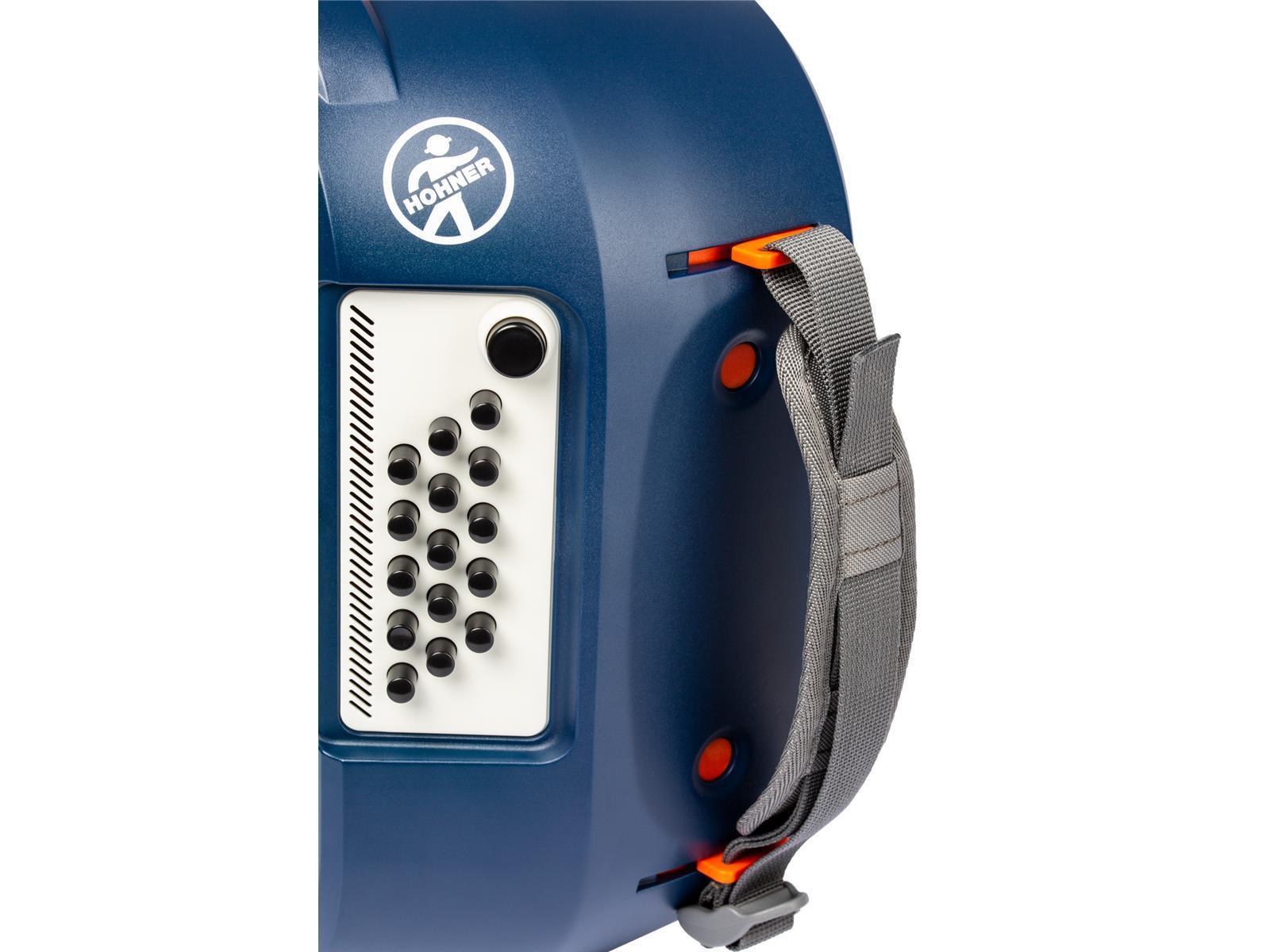 Kinder-Akkordeon HOHNER XS, blau-orange Kinder-Akkordeon HOHNER XS, blau-orange 2. Variante