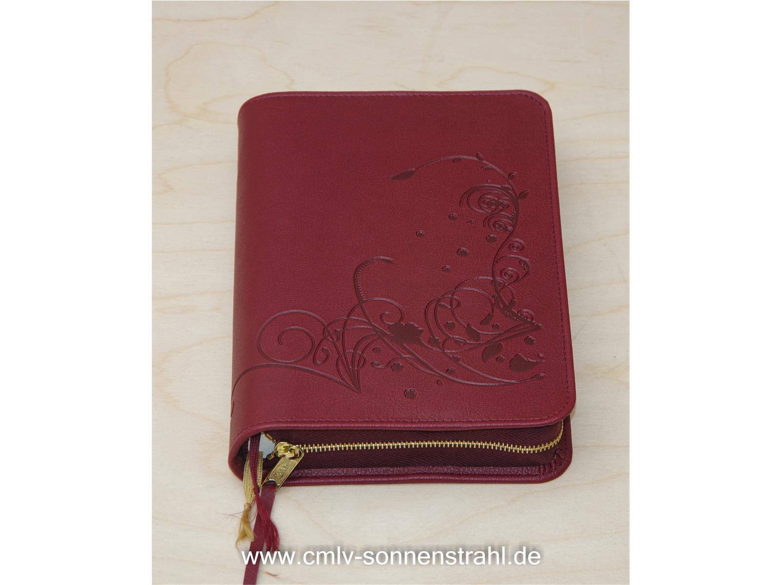 Bibelhülle Schlachter TA AppleSkin - granatrot