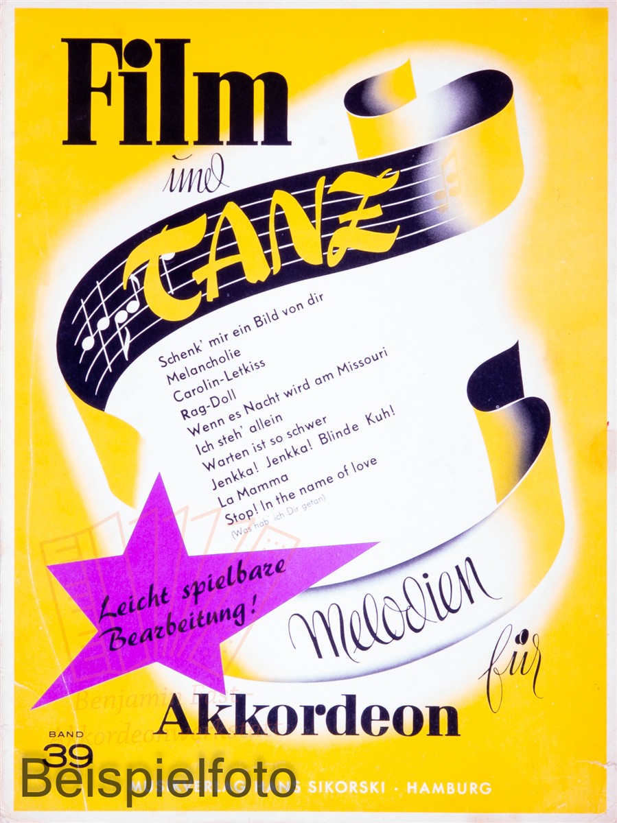 Film und Tanz 39 Akkordeon - Noten - Antiquariat
