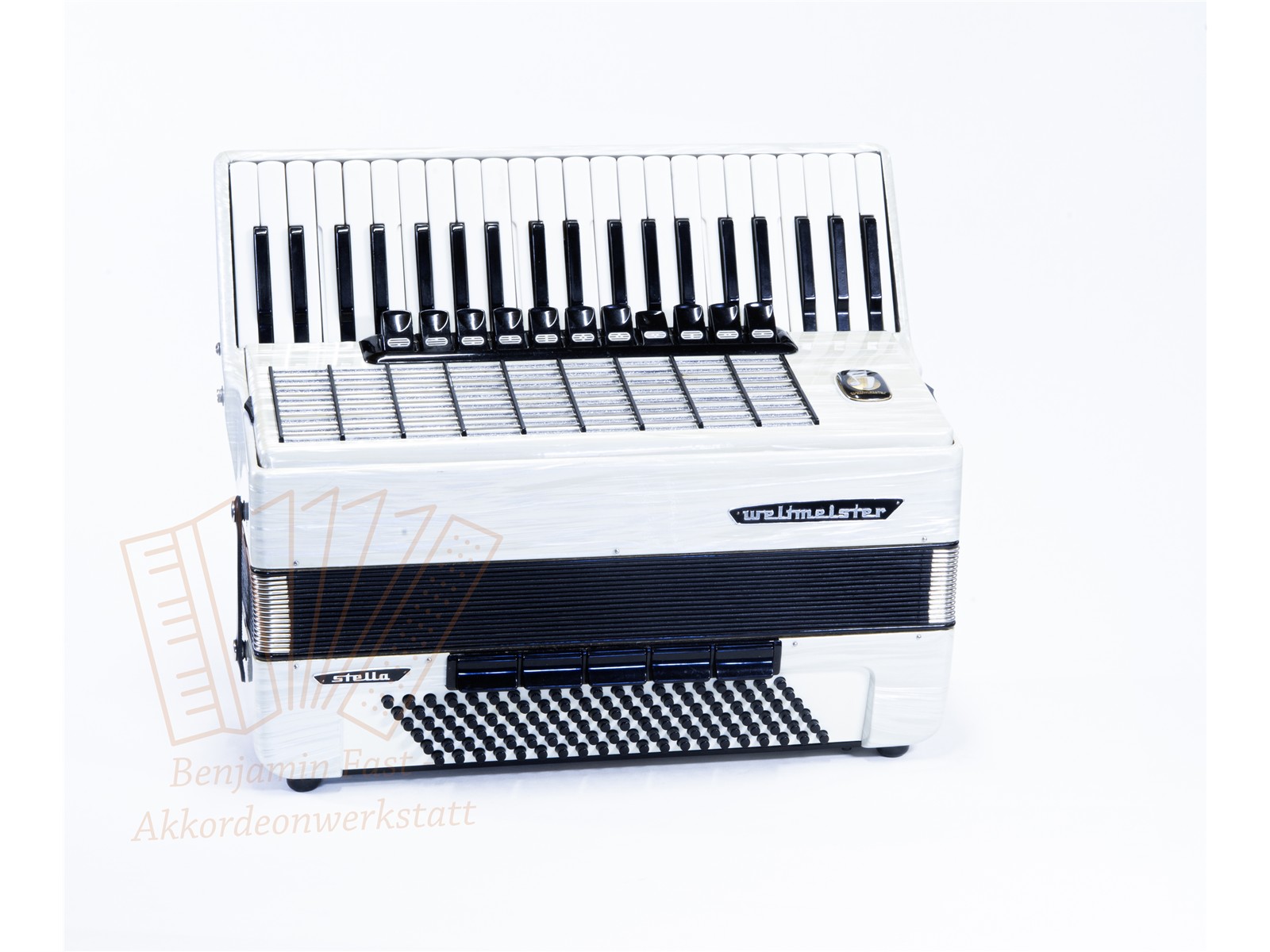 Akkordeon Weltmeister Stella 120 41/120/IV/11/5 weiß - gebraucht