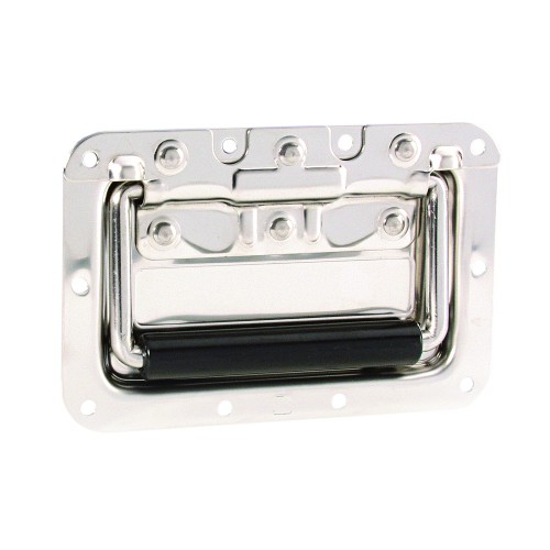 Klappgriff mittel gefedert in Einbauschale Aluminium 8 Klappgriff mittel gefedert in Einbauschale Aluminium 8