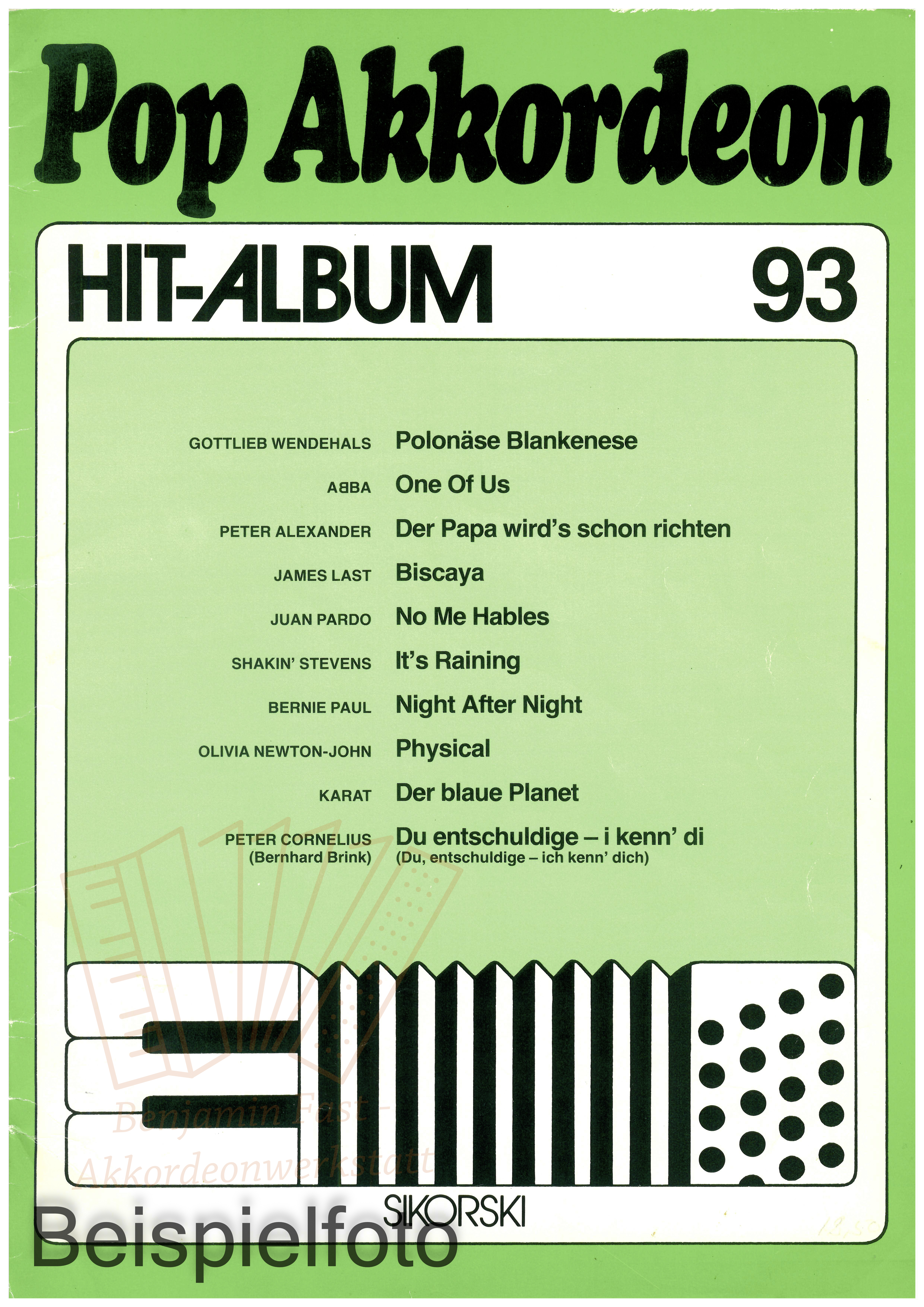 Pop Akkordeon Hit-Album 93 - Antiquariat Pop Akkordeon Hit-Album 93 - Antiquariat