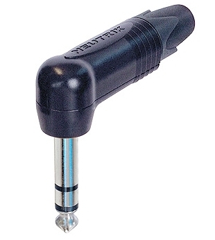 Klinkenstecker Neutrik 6,3mm gewinkelt schwarz male Klinkenstecker Neutrik 6,3mm gewinkelt schwarz male