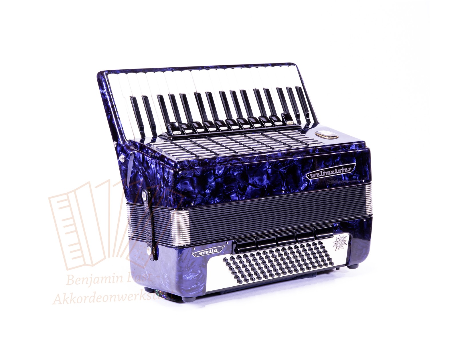 Akkordeon Weltmeister Stella 96 37/96/IV/11/5 blau - gebraucht