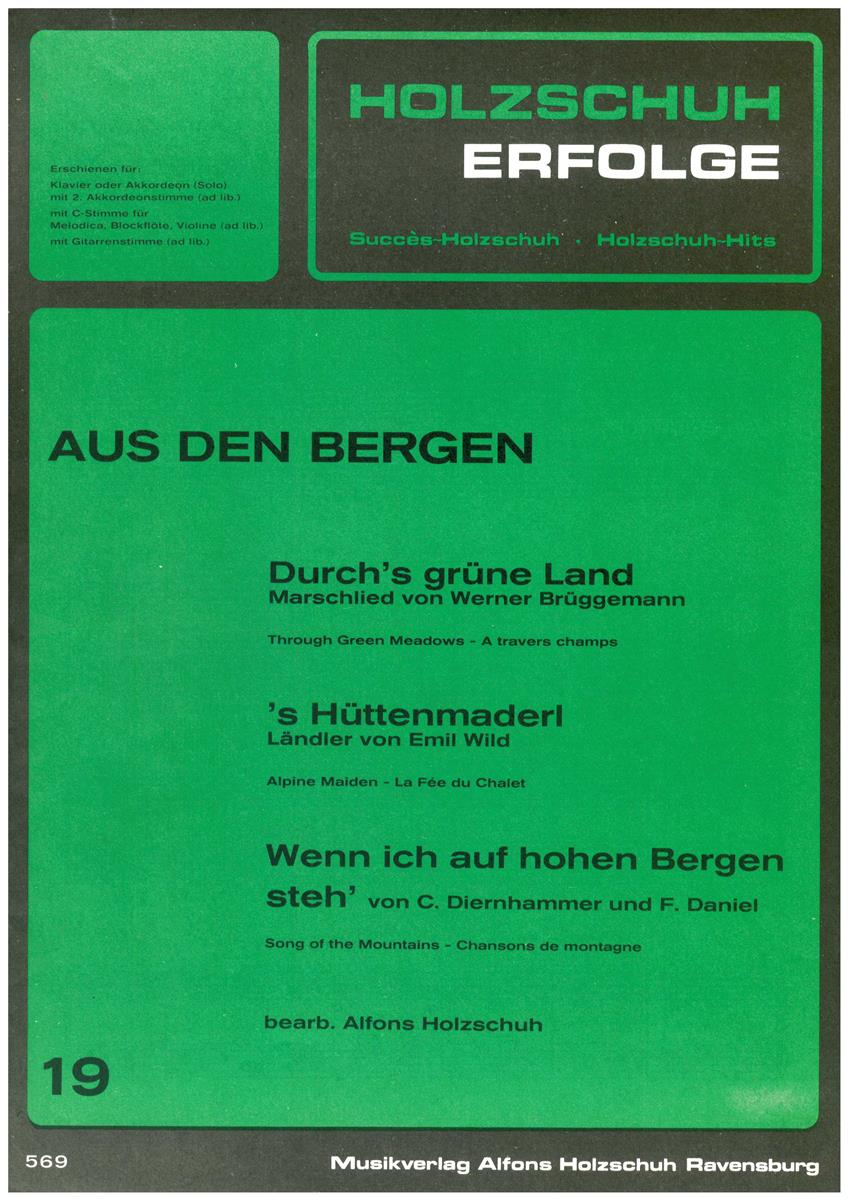 Holzschuh Erfolge 19, Aus dem Bergen - Antiquariat