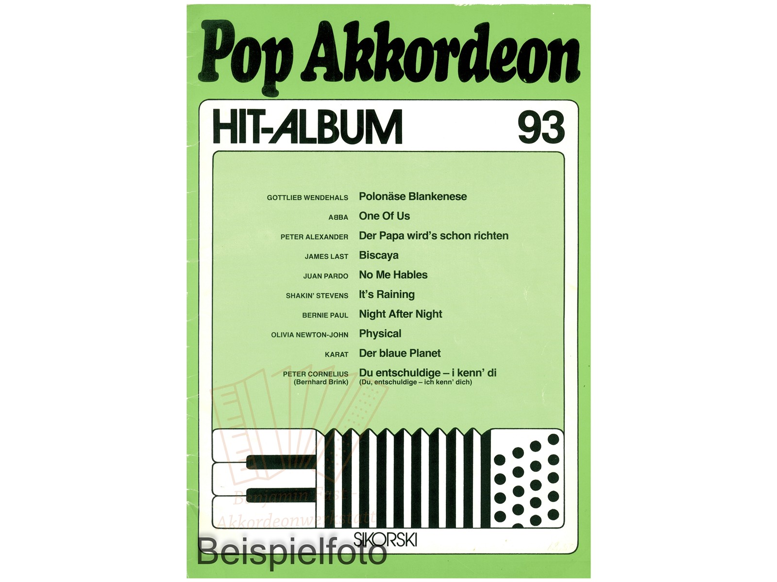 Pop Akkordeon Hit-Album 93 - Antiquariat Pop Akkordeon Hit-Album 93 - Antiquariat