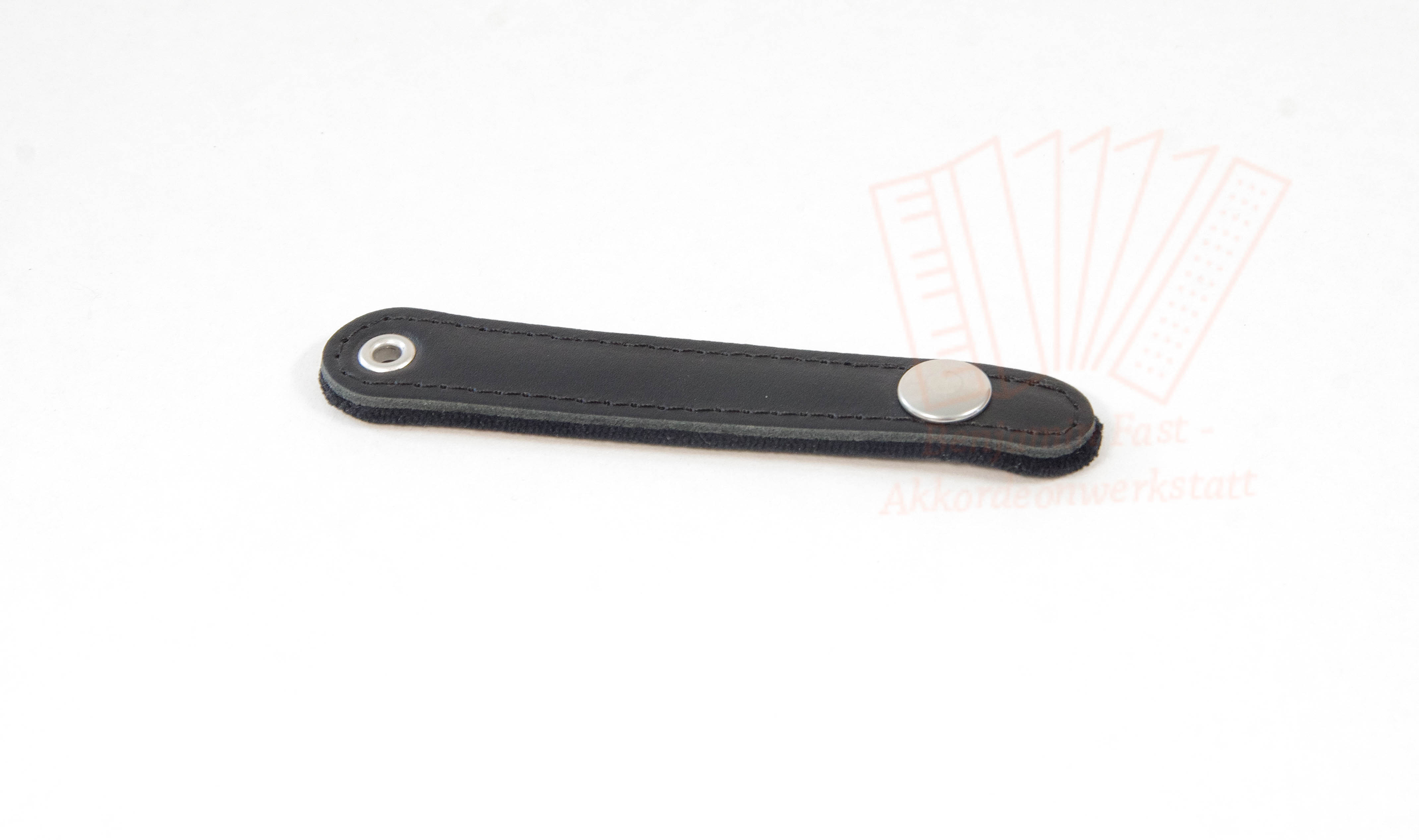 Balgzuhalter Leder/Samt schwarz 9,0 cm