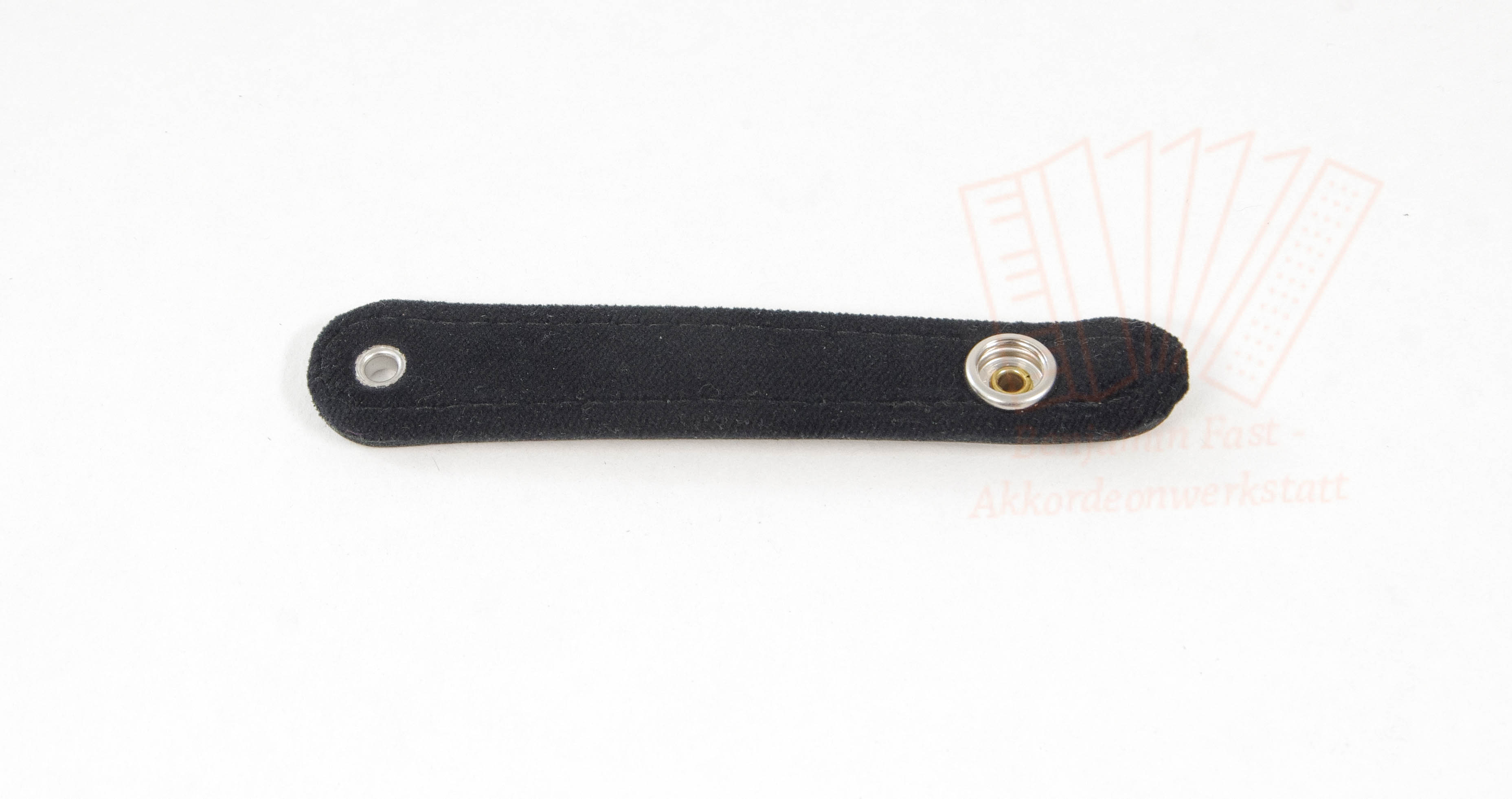 Balgzuhalter Leder/Samt schwarz 9,0 cm