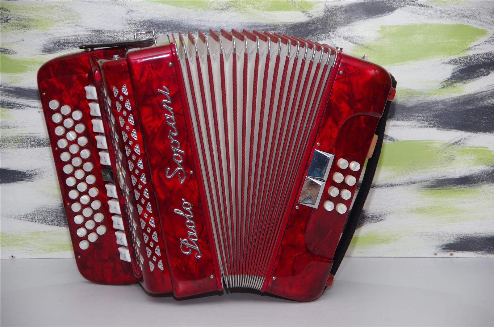 Harmonika Paolo Soprani Club IV rot - gebraucht Harmonika Paolo Soprani Club IV rot - gebraucht