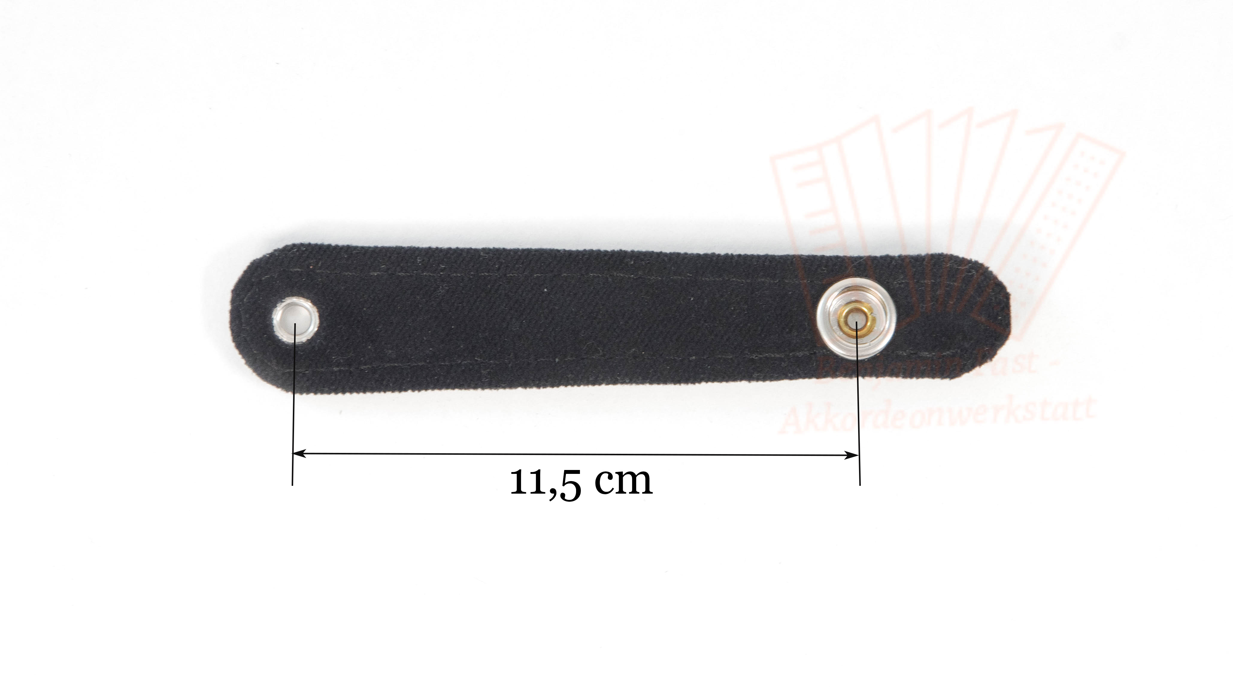 Balgzuhalter einfach Leder schwarz 11,5 cm