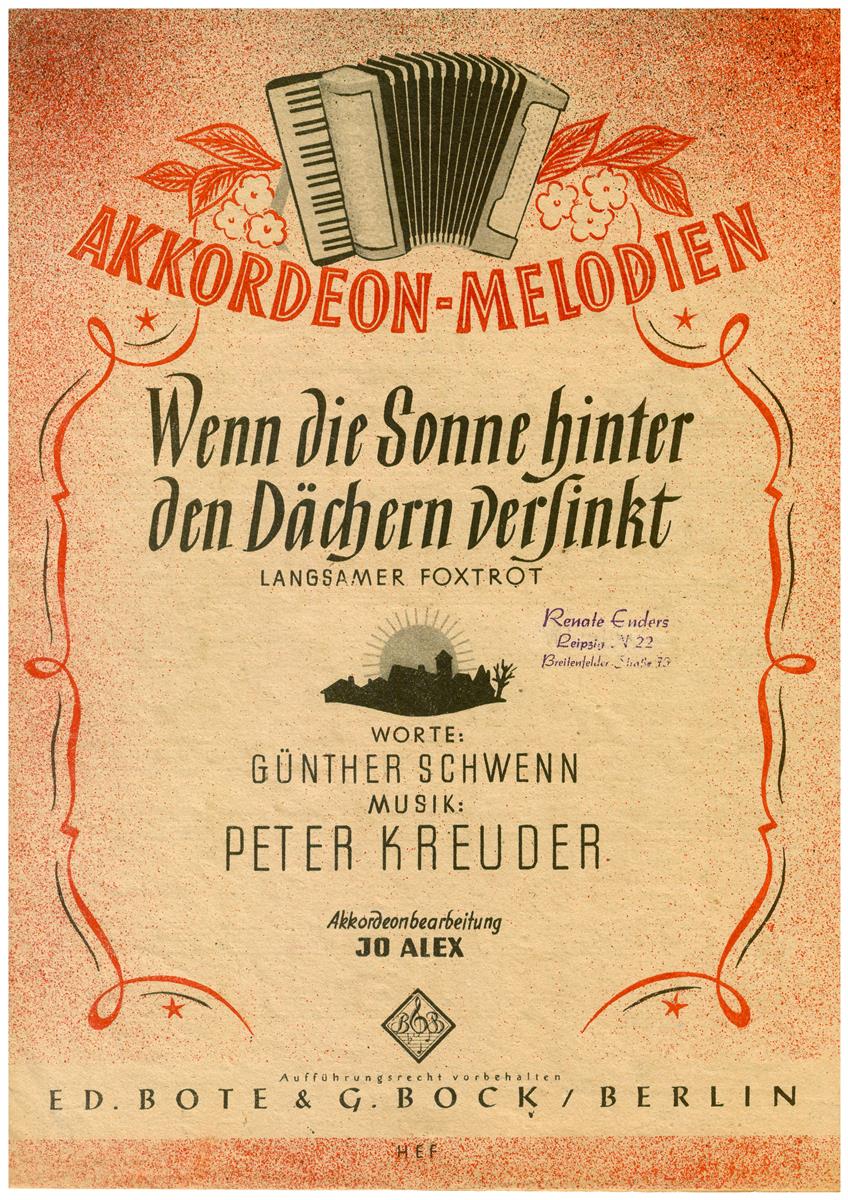 Wenn die Sonne hinter den Dächern versinkt, Schwenn - Antiquariat Wenn die Sonne hinter den Dächern versinkt, Schwenn - Antiquariat