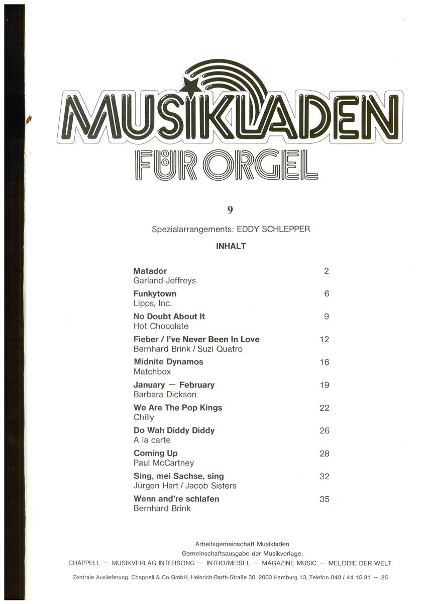 Musikladen für Orgel 9 - Antiquariat Musikladen für Orgel 9 - Antiquariat