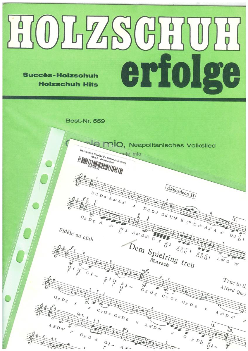 Holzschuh Erfolge 9 - Stimmenauszug Akk 2 - Antiquariat Holzschuh Erfolge 9 - Stimmenauszug Akk 2 - Antiquariat