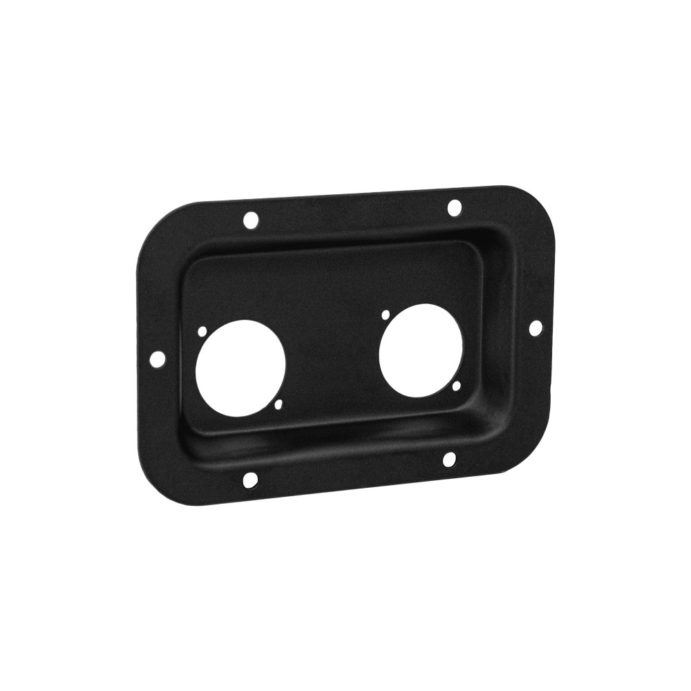 Einbauplatte für 2 x powerCON TRUE1 Buchsen, schwarz Einbauplatte für 2 x powerCON TRUE1 Buchsen, schwarz