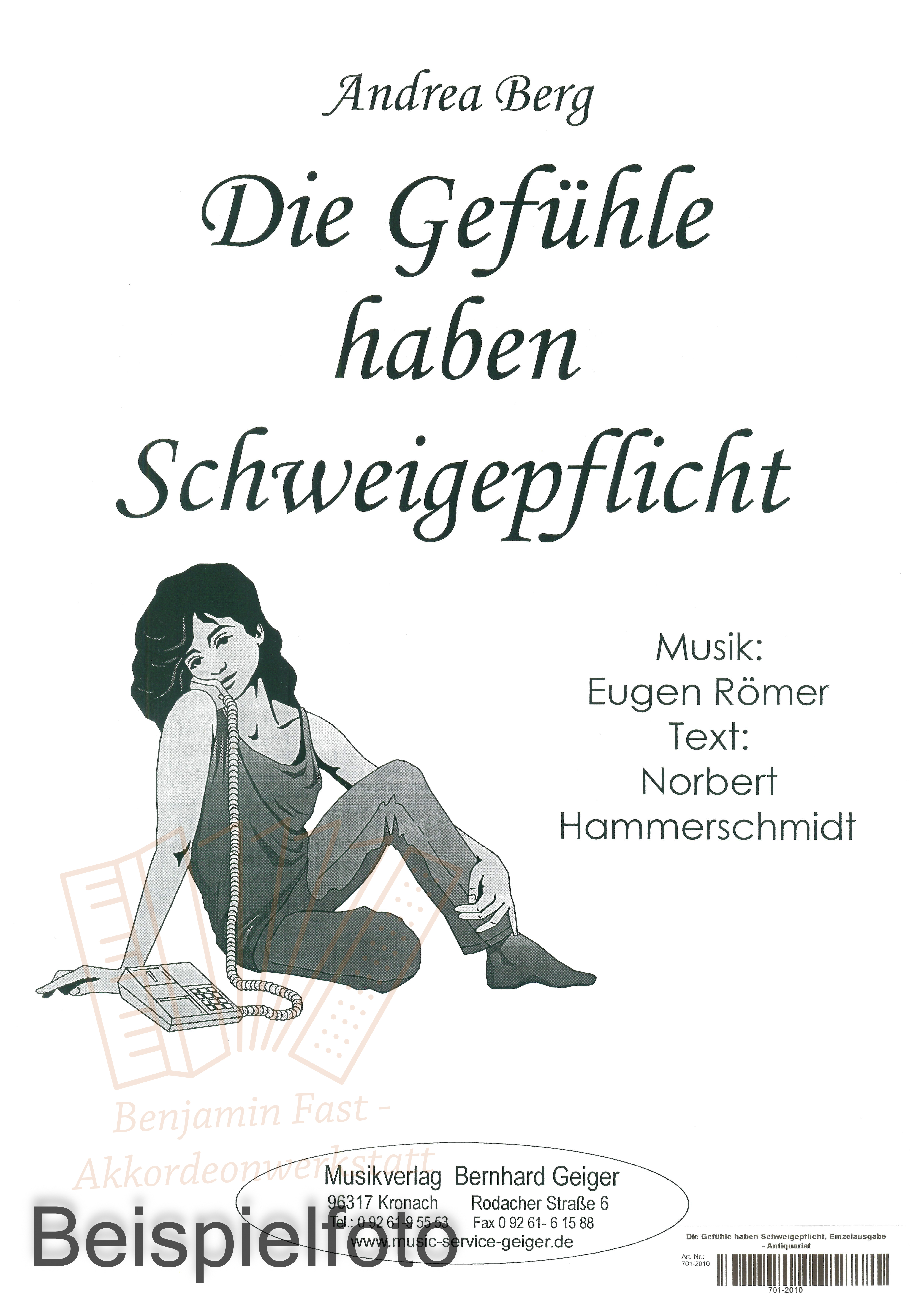 Die Gefühle haben Schweigepflicht, Einzelausgabe - Antiquariat