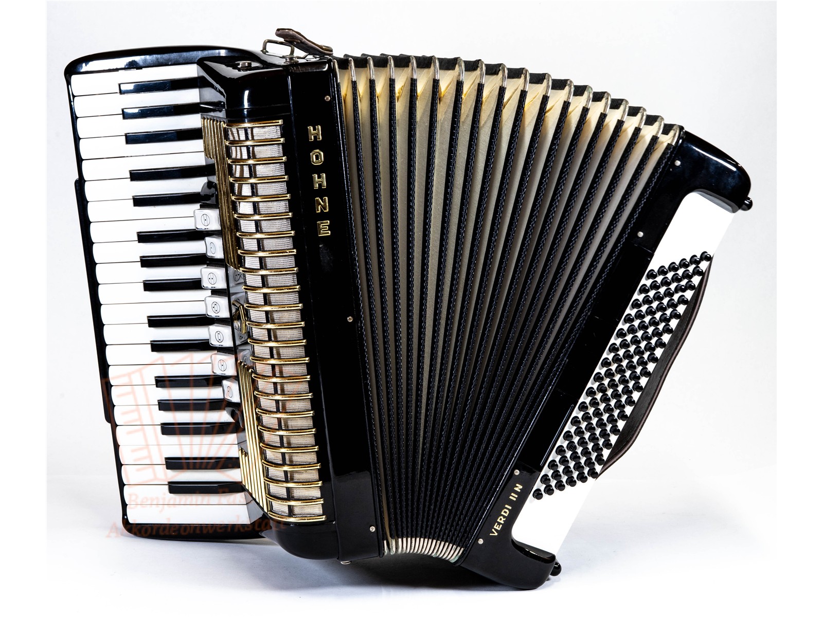 Akkordeon Hohner Verdi II N 96 Bass 37/96/III/7/3 schwarz - gebraucht