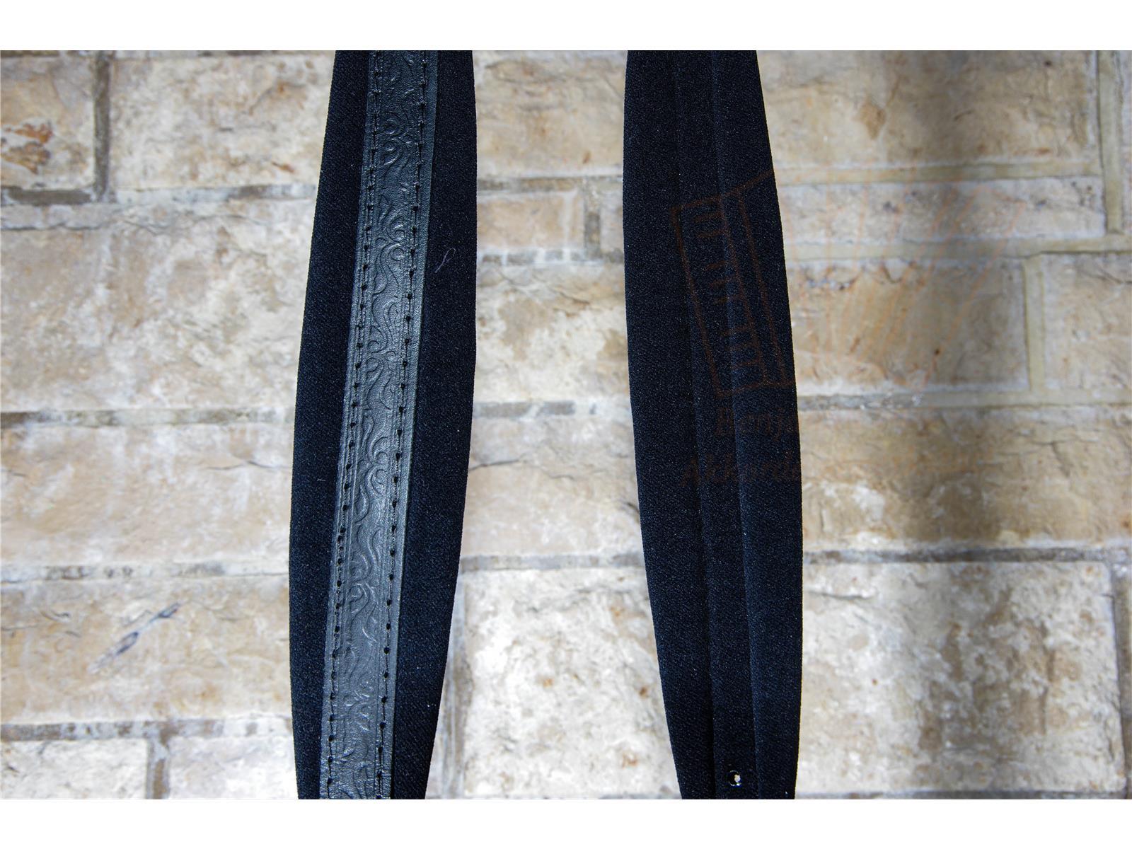 Trageriemen Standard S Leder/Samt schwarz 48-72 Bass
