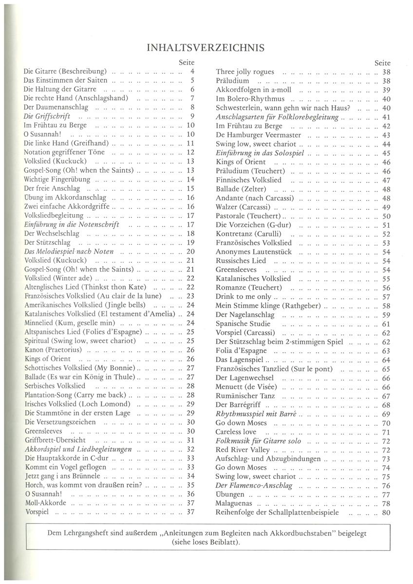 Klingender Gitarrenlehrgang, Teuchert - Antiquariat