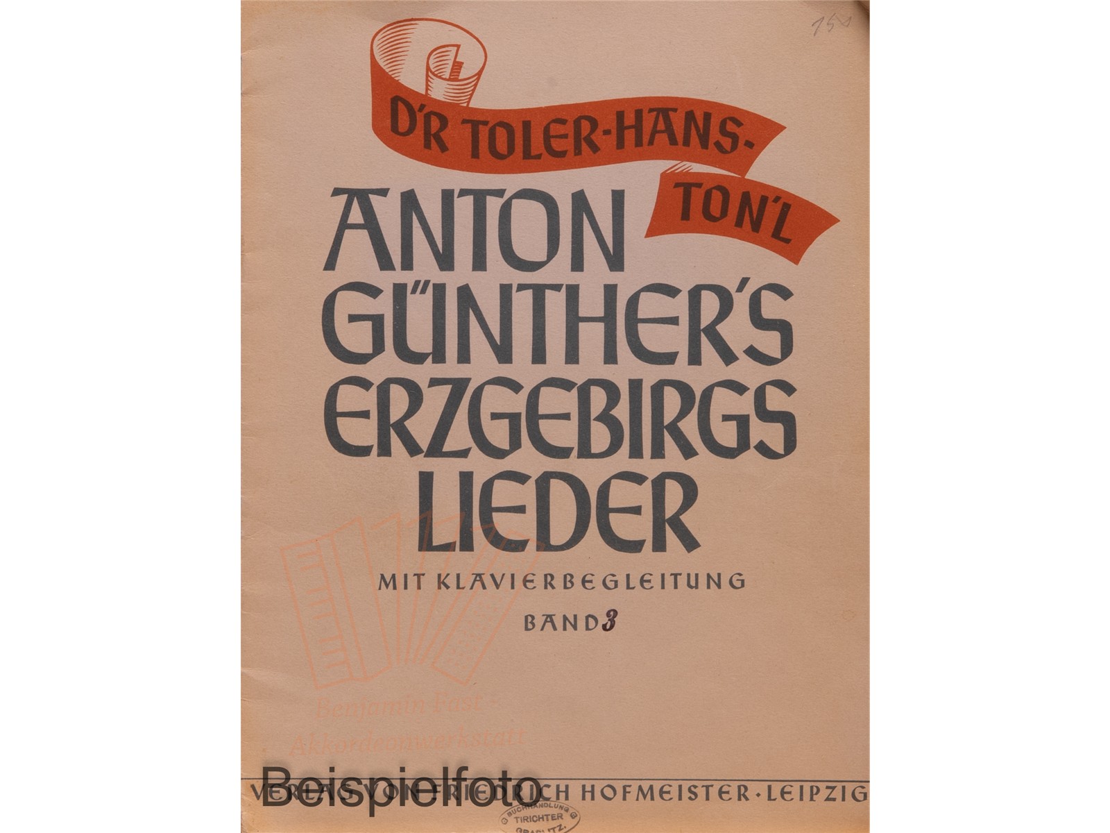 Anton Günthers Erzgebirgslieder 3 - Antiquariat