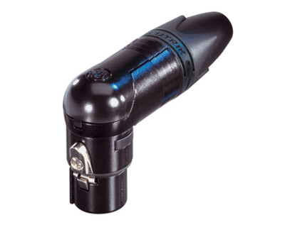 XLR-Stecker gewinkelt 3p. female schwarz