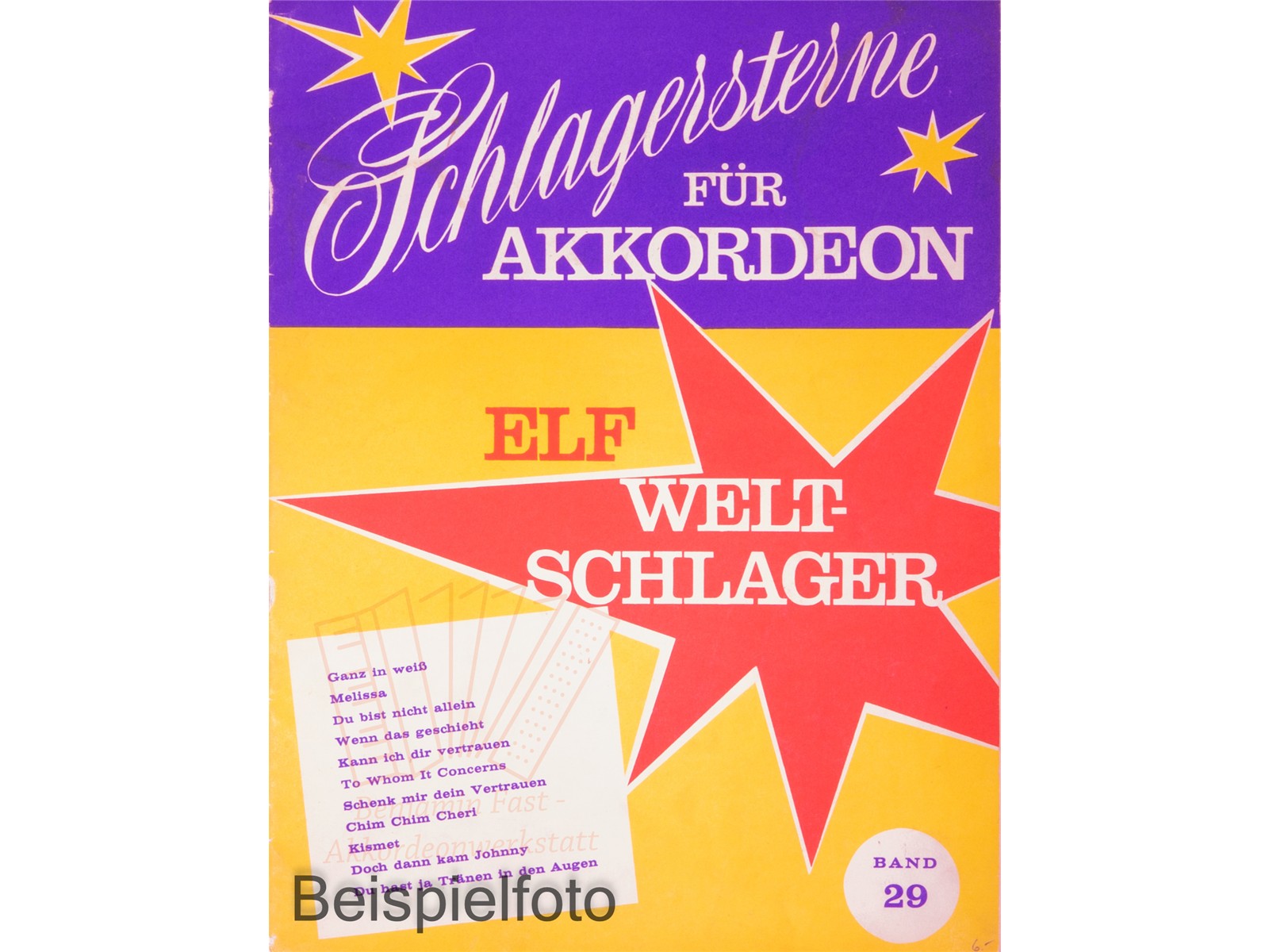 Schlagersterne für Akkordeon 29 - Antiquariat Schlagersterne für Akkordeon 29 - Antiquariat