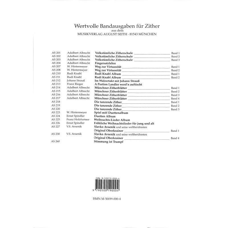 Volkstümliche Zitherschule 1, Albrecht