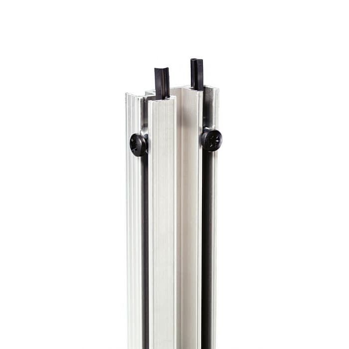 Rackschiene Aluminium doppelt stufenlos mit Gummikeder Rackschiene Aluminium doppelt stufenlos mit Gummikeder