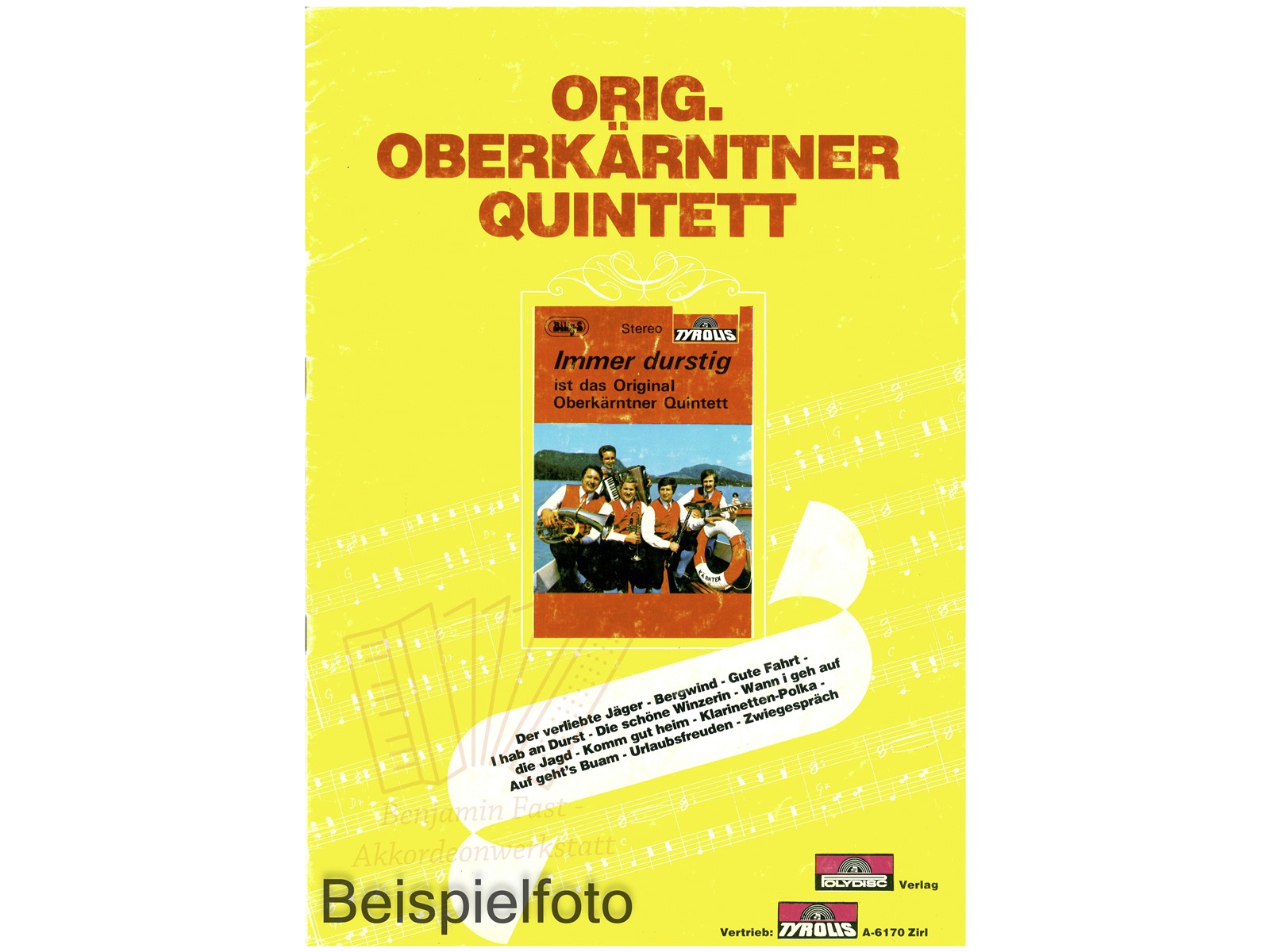 Immer durstig, Orig. Oberkrärntner Quintett - Antiquariat Immer durstig, Orig. Oberkrärntner Quintett - Antiquariat