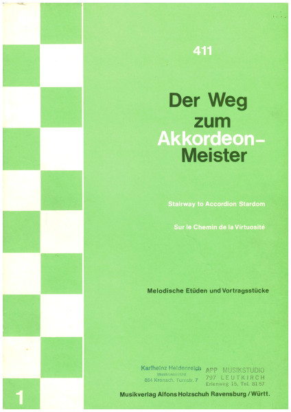 Der Weg zum Akkordeonmeister Bd.1 - Antiquariat