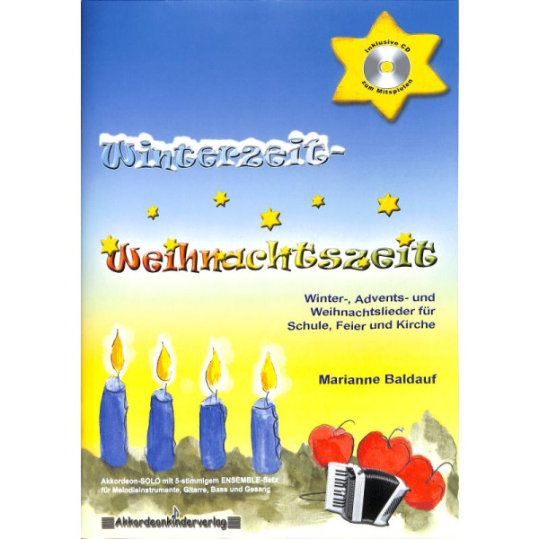 Baldauf, Marianne Winterzeit-Weihnachtszeit - Noten Akkordeon +CD