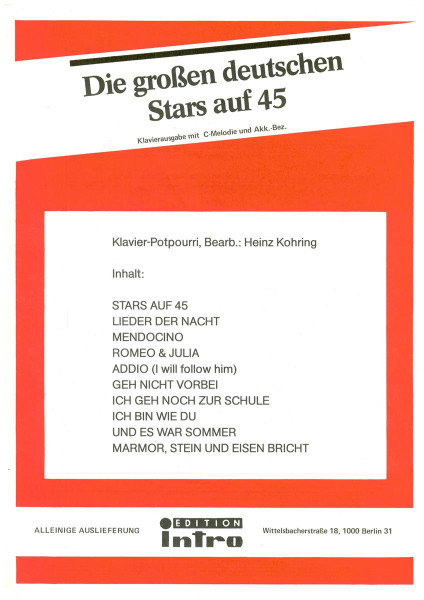 Die großen deutschen Stars auf 45 - Potpourri - Antiquariat