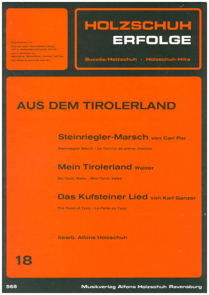 Holzschuh Erfolge 18, Tirolerland - Antiquariat (ohne Stim.)