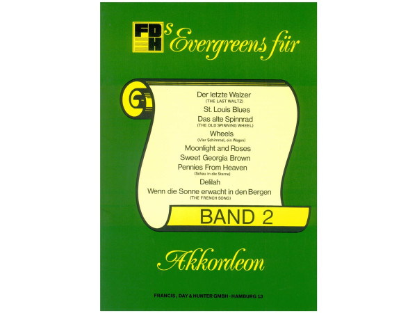Evergreens für Akkordeon 2 - Noten